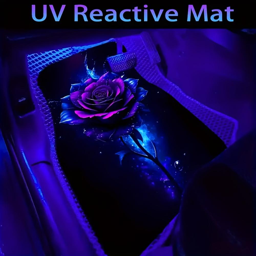 4pcs Non-Slip Rose Design Car Floor Mats Suitable for Cars & SUVs, All-Season Fit Vehicle Floor Liners with Elegant Rose, Ideal Christmas Gift