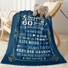 1pz Coperta Celebrazione Felice 60° Compleanno Morbida e Calda per Divano Ufficio Campeggio Viaggio Soggiorno Ottimo Regalo per Amici e Famiglia Confortevole