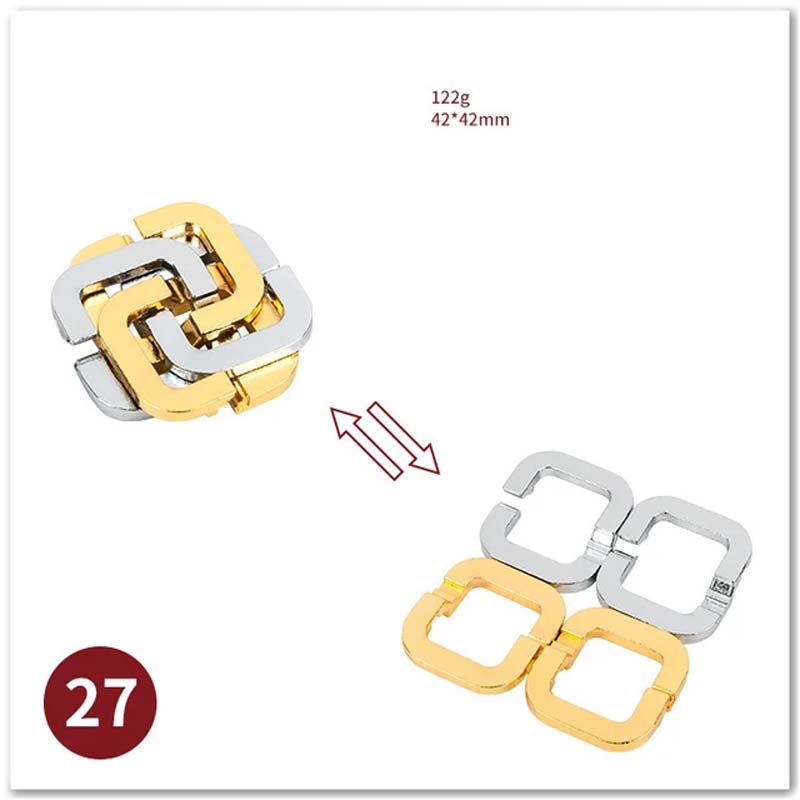 Metal 3D Jigsaw Puzzle Solving Toys Puzzle Unlocking Ring Buckle Children Adult Puzzle Games Leisure Puzzle Games