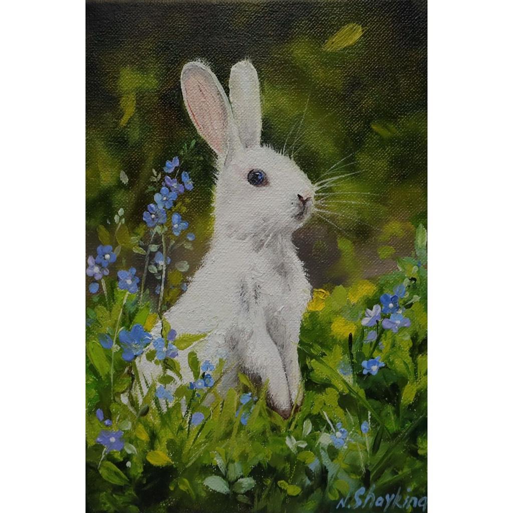 Easter Metal Wall Art Decor Vintage Cartoon Bunny Rabbit Rustic Tin Sign Home