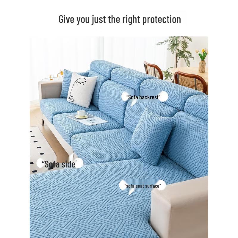 HANDUNYOU Vitality Orange Full-Wrap Sofa Cover