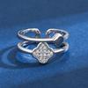 New Arrival Four-leaf Clover Ring High-end Luxury Zircon Open Ring