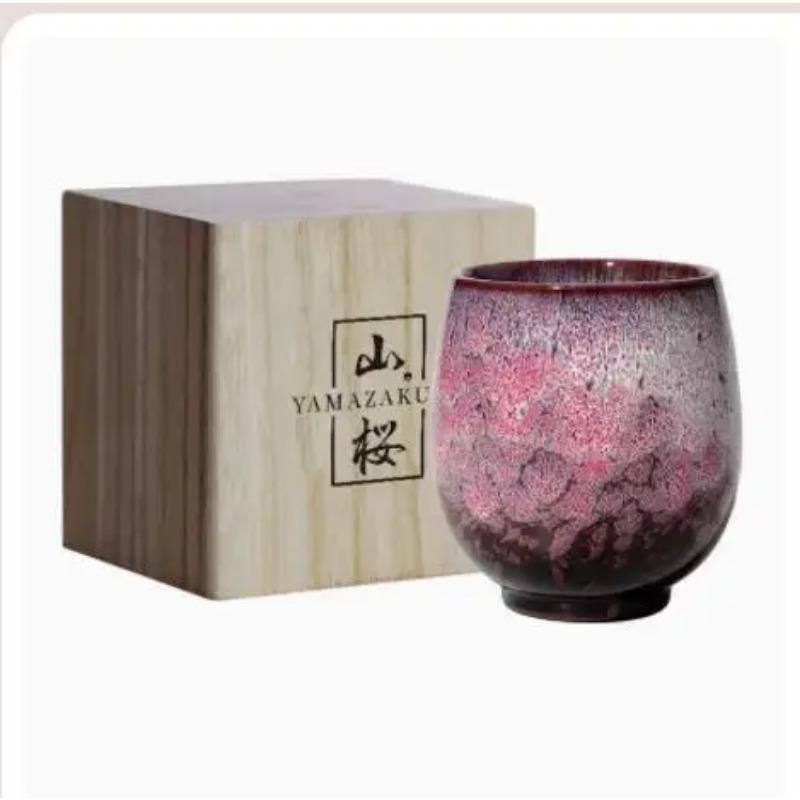 

Чашка с падающей вишней, розовая, романтическая, с цветущей вишней, керамическая, мужская, чашка для воды, японский стиль, бесшумная