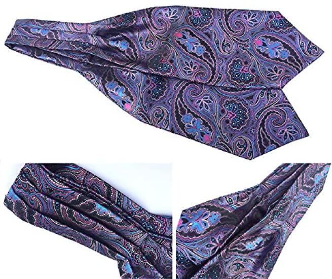 [Xiang Ru] Ascot Tie, Necktie, Party, Father's Day, Wedding, Gift, Party, Business, Workplace, Washable, Commuting, Formal, Stylish, Floral Pattern,