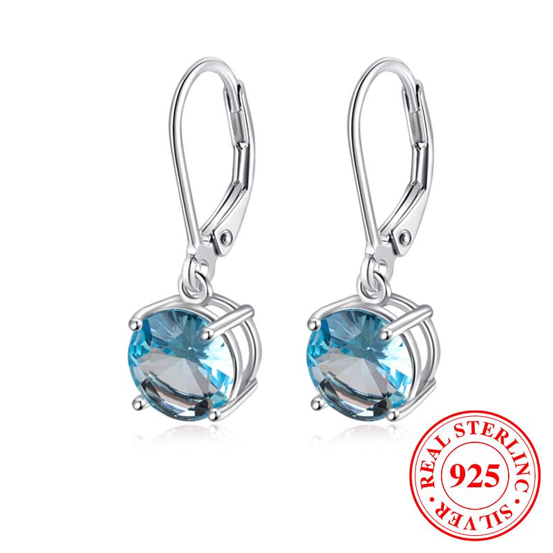 Αυθεντικά Ασημένια Σκουλαρίκια Κρεμαστά με Κυκωνικό Ζιργκόν CZ για Γυναίκες και Κορίτσια Μόδα Κοσμήματα
