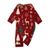 Christmas Prints Family Matching Long Sleeve Tops+Pants Set Family Matching Sets