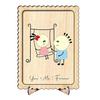 Wooden Couple Table Sign with Stand Farmhouse Rustic Cartoon Couple Ornament Valentine's Day Anniversary Wedding Party Decoration