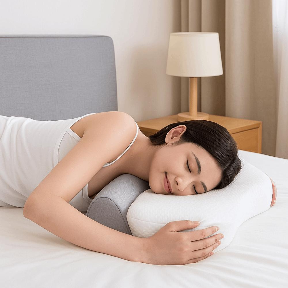 Slow Rebound Cervical Neck Pillow Ergonomic Neck Bolster Pillow Neck Support Pillow  Bed Pillow
