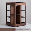 BEPAN Rotatable 4-Tier Walnut Wood Storage Rack Desktop Organizer for Cups Coffee Accessories Solid Wood Stand Home Storage