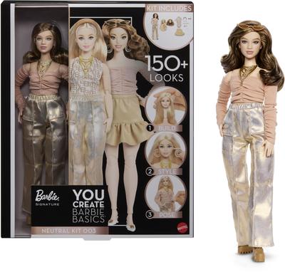 Barbie Basics Kit Tú Creas 3 TÚ CREAS BARBIE Kit Neutro 003 Firma NEGRO muñeca de trapo Barbie para jugar edades 6 y JJX37 BASICS™ - Muñeca para disfrazarse, casa de muñecas,