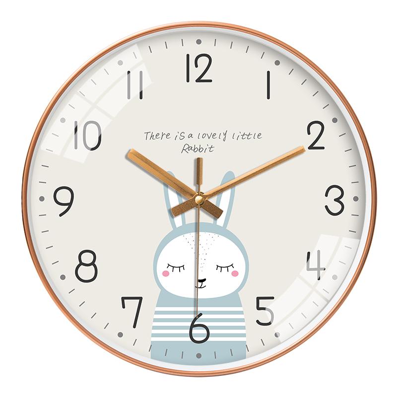 Cartoon Wall Clock Cute Animal Design Silent Quartz Movement Children's Study Rooms Bedroom Interior Decoration 8 10 12 Inch