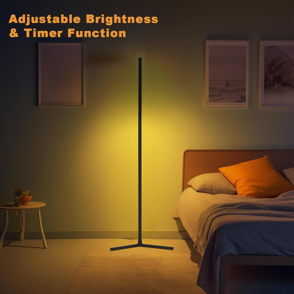 Newest Smart RGB LED Floor Lamp Remote APP Control Music 16 Million Color Changing Standing Mood Light with APP Remote Control