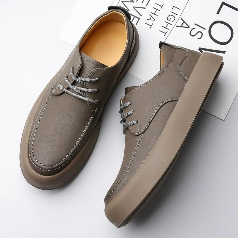 New Men's Casual Shoes Luxury Handmade Suede Leather Sneakers 2026 Tooling Antiskid Men Footwear Platform Outdoor Shoes Loafers