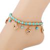 Women Retro Bohemia Style Ankle Chain Elegant Exquisite Turquoise Anklet Beach Barefoot Jewelry