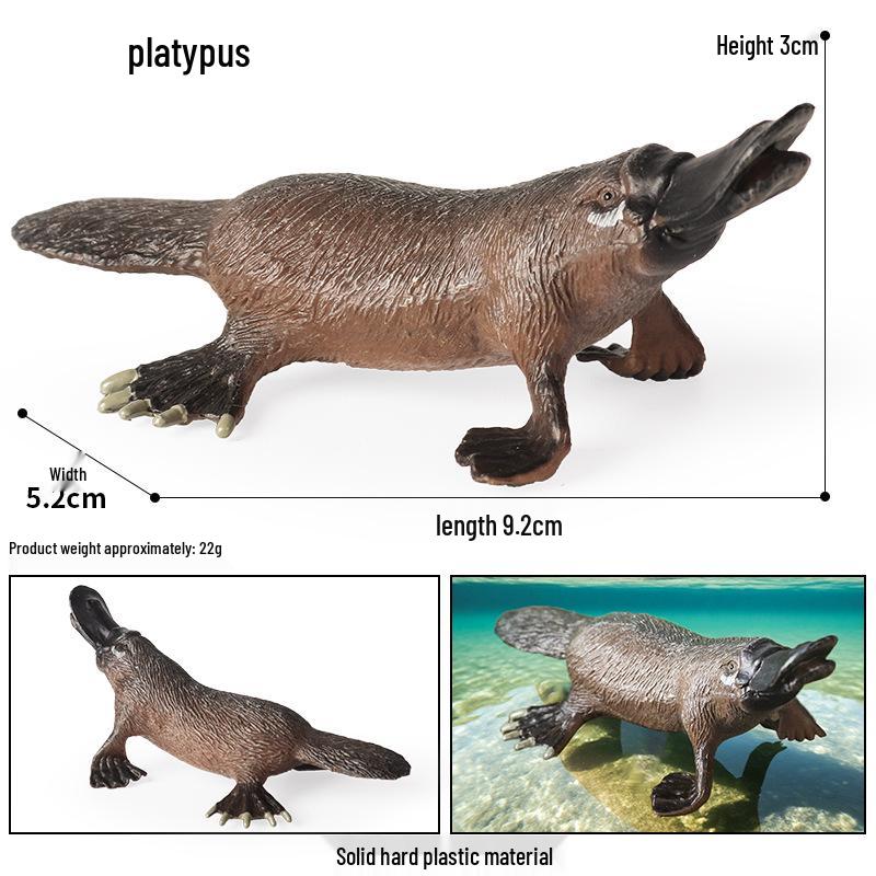 Heartfelt Wild Animal Models: Platypus, Wombat, Hedgehog, Mongoose Children s Cognitive Toy Ornament