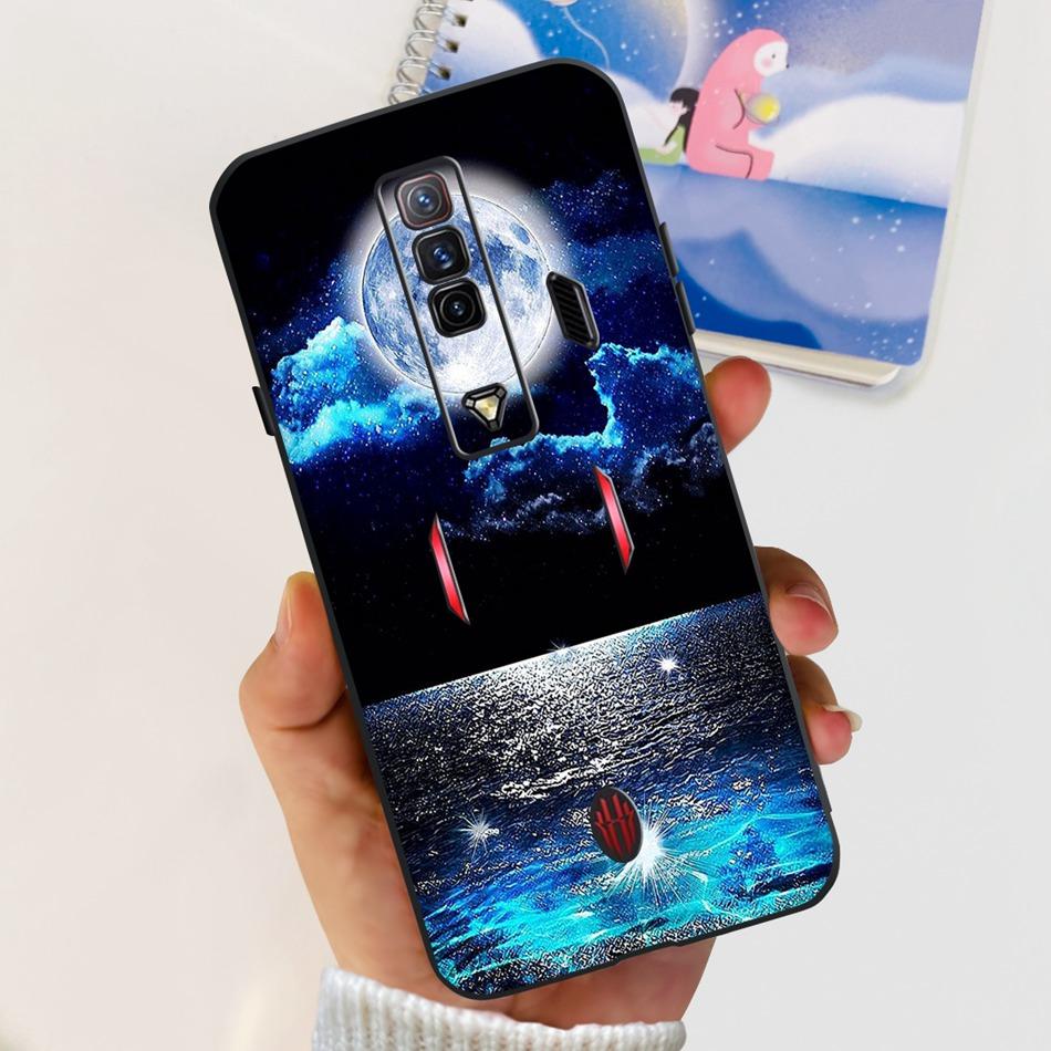 For ZTE Nubia Red Magic 7 7S Pro Case Zte nubia REDMAGIC 7S 7Pro Fashion Cool Pattern Black Silicon Soft Phone Cases