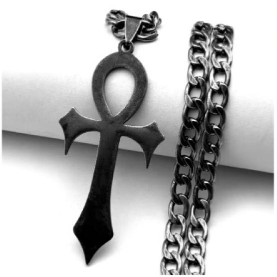 Vintage Retro Amulet Talisman Ankh Cross Pendant Necklace Women Egypt Egyptian Key Life Religious Chain Jewelry Gift Stainless Steel