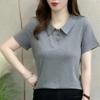 Women's 2023 Short Sleeve Polo T-Shirt: Slimming, Loose Fit, Stylish Lapel Design