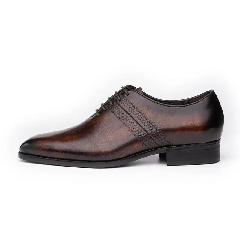 Wholesale High-Grade Leather Dress Shoes Italian Design Fashion Handmade Lace Up Business Formal Leather Shoes Genuine Leather