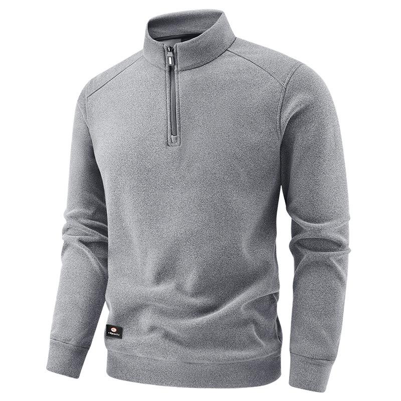 Outdoor Sports Quick Drying Clothes for Men Long-sleeved T-shirt for Men Medium-thick Half-zipper Sweatshirt Quick Drying Bottoming Shirt Autumn
