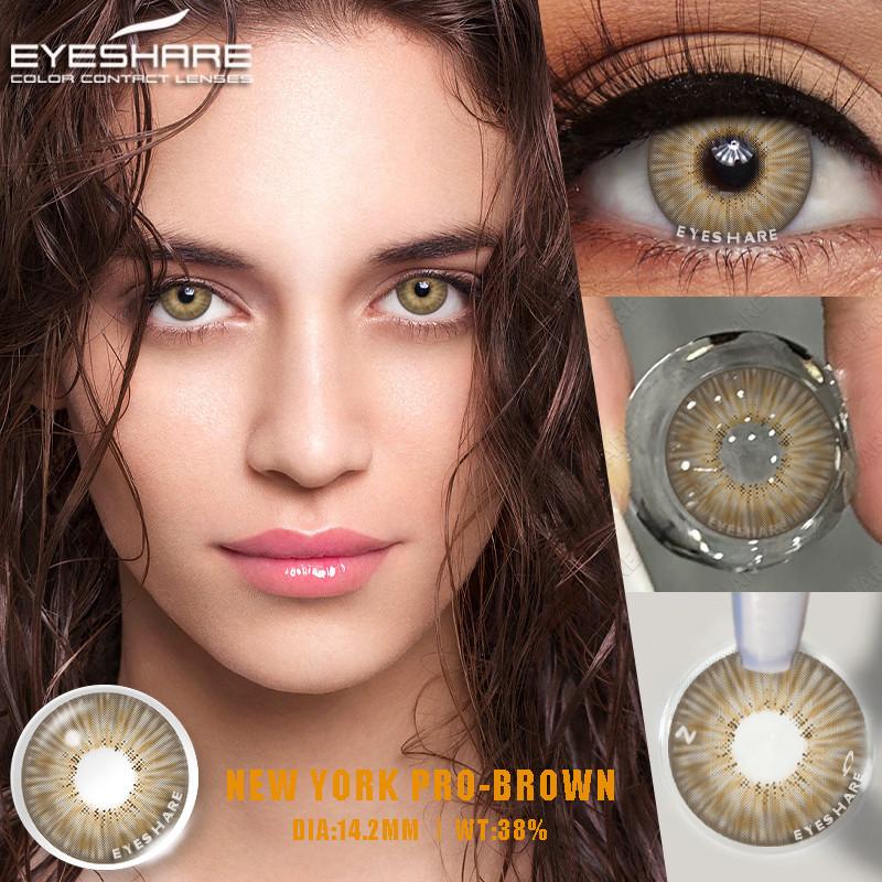 Eyeshare Colored Contact Lenses Eyes New York Pro Series 1 Pair Decoration Comestics Makeup