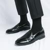 Fashion Mens Classic Retro Buckle Monk Loafers Moccasins Men's Slip-on Casual Leather Shoes Men Party Wedding Driving Flats