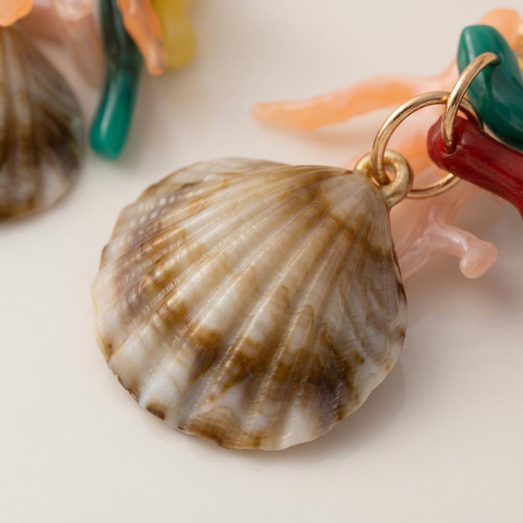 Dopamine Vacation Style Colorful Acrylic Corals Dangle Earrings for Women Bohemian Shell Pendant Earring Summer Beach Jewelry