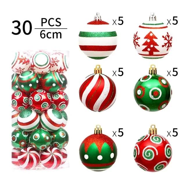 2025 Merry Christmas Balls Ornaments Xmas Tree Ball Hanging Pendant for Navidad New Year Home Party Decoration Festival Supplies