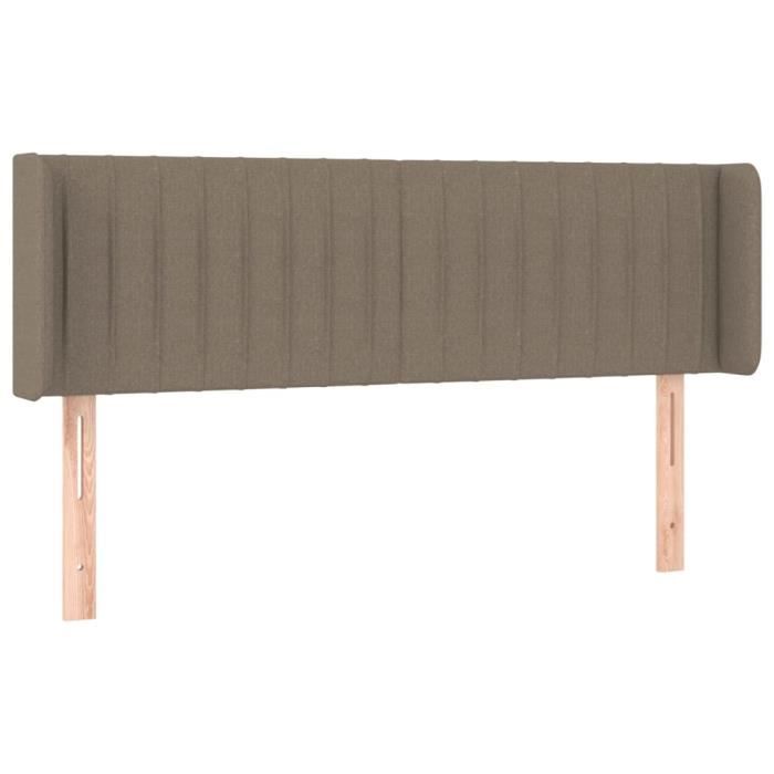 VidaXL Tête de lit avec oreilles Taupe 147x16x78-88 cm Tissu3119008