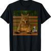 Funny Cat Smoking Cigarette Kitty Gen Z Meme Smoking Cat T-Shirt(2)