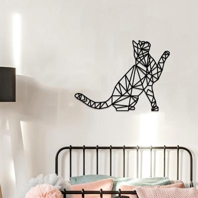 Kunstdekor Eisenwandornament, Niedliche Kreative Silhouette Skulptur für Wohnzimmer, Außenbereich