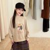 Kids Girls Cute Cartoon Print Casual Loose Round Neck Long Sleeve Pullover Sweatshirt