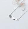 BFCLUB Silver Color necklace Moonstone Bead Necklaces & Pendants For Women Handmade 925 Sterling Silver Fashion Jewelry