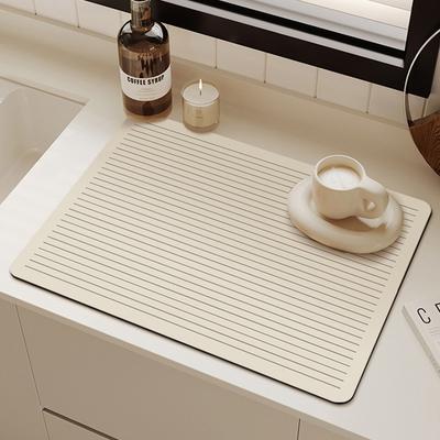 Kitchen Drain Mat Coffee Machine Absorbent Non-slip Coaster Quick-drying Dirt-resistant Anti-fouling Diatom Mud Mat