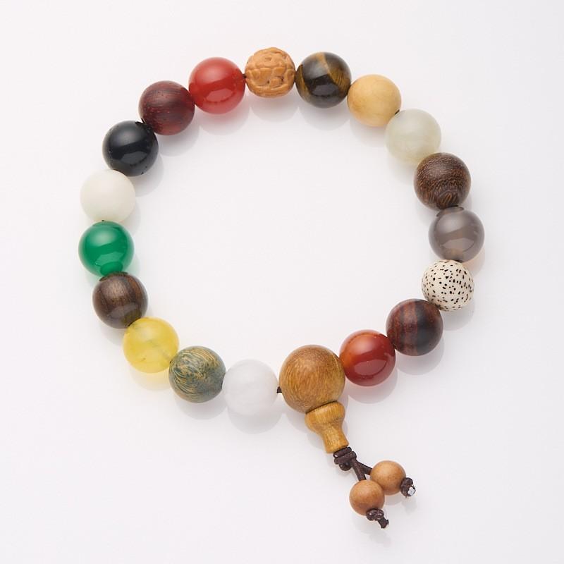 18 Bead Wooden Prayer Bracelet Handmade Buddhist Mala Meditation Spiritual Practice Unisex Retro Style