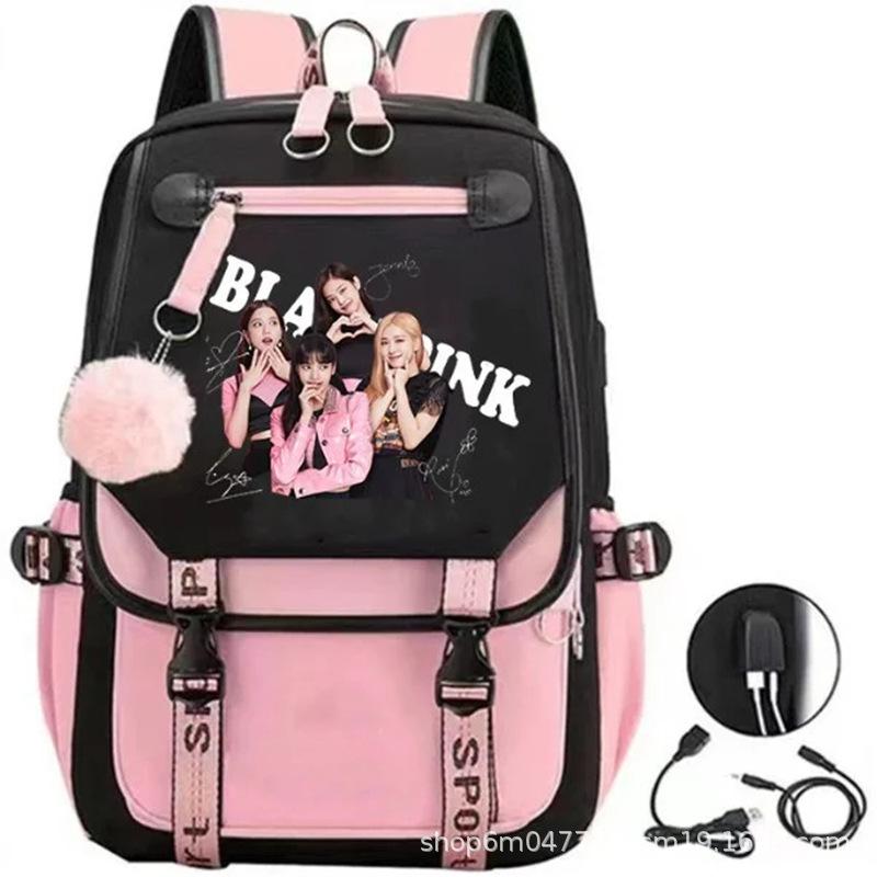 Witch Hunting Squad Korean Print High School Student Campus Backpack Outdoor Purple Backpack