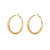 Cold Wind Plain Ring Earrings, Retro Circle Niche Temperament Light Luxury Simple Earrings