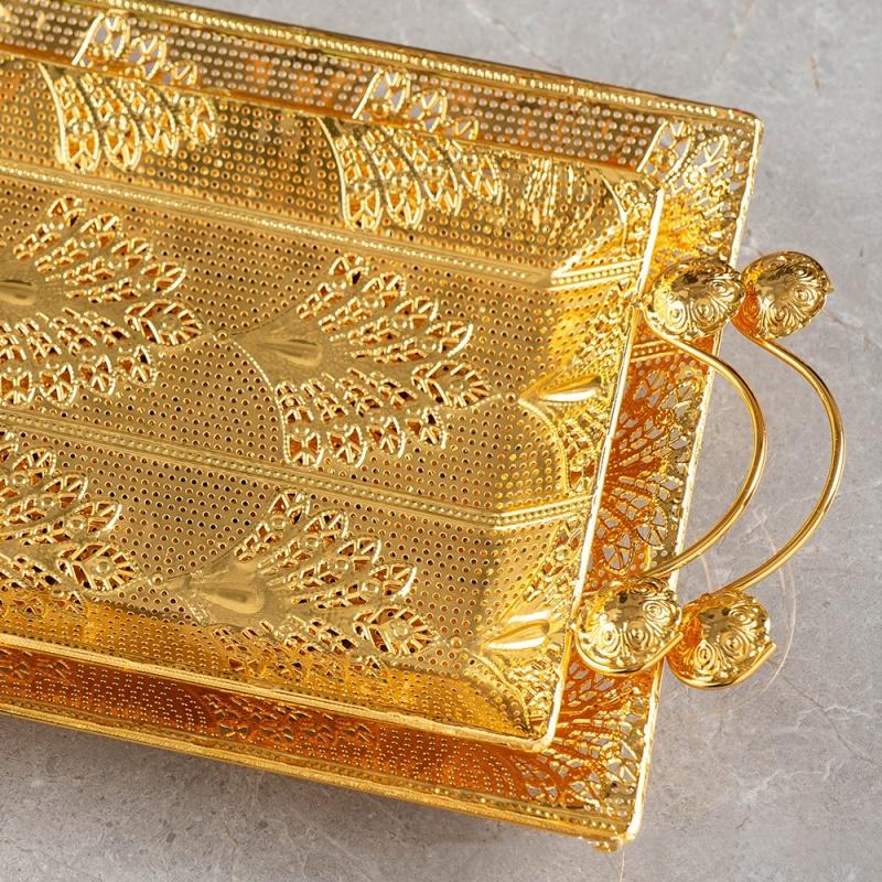 Assiette à fruits européenne, Assiette creuse en alliage pour la maison, Plateau à snacks doré portable, Assiette à bonbons Décoration de salon