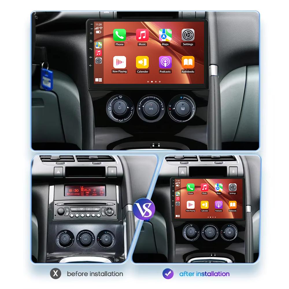 Car Auto Radio Multimedia Video Player For Peugeot 3008 5008 AT MT 2009 -2015 GPS Serero Carplay Head Unit 4G 2 Din DVD IPS