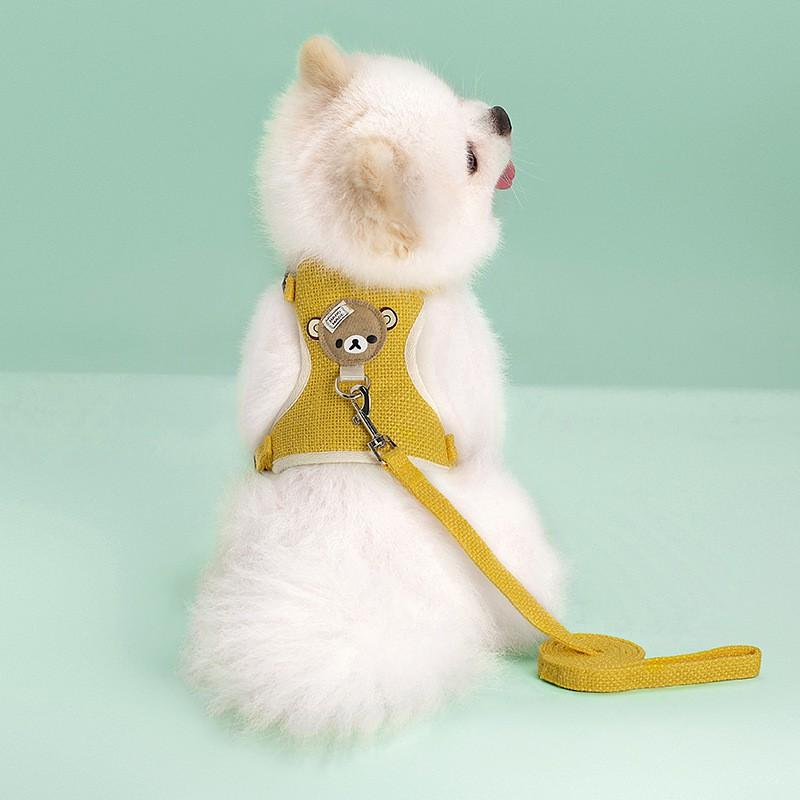 No Pull Dog Harness Leash Set Small Dogs Like Teddy Bichon Breathable Pet Vest Outdoor Walks