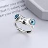Einheitsgröße 925 Sterlingsilber Tier Frosch Verstellbares Modeaccessoire [Rockyu] Damenring, Meistens, Silber, Ring, Ring, Stilvoll, Party, Weihnachten,