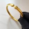Thin Cat Paw Design Bracelet Baby Armlet Frosted Golden Wrist Jewelry Metal Opening Bangle  Women