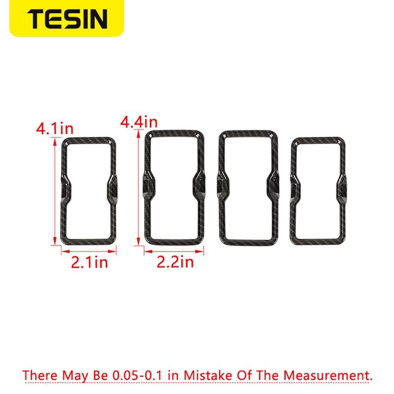 TESIN ABS Car Dashboard Air Conditioning Vent Outlet Decoration Cover For Ford Bronco  2022 2023 UP Interior