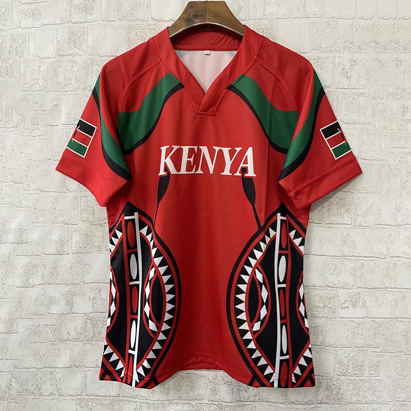 2025 New Kenya Rugby Union Jerseys Short Sleeve T-Shirt Sportswear Kenya Rugby Jerseys