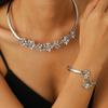 Stilvolles Minimalistisches Choker- & Ohrring-Set für Frauen - Europäisches & Amerikanisches Design