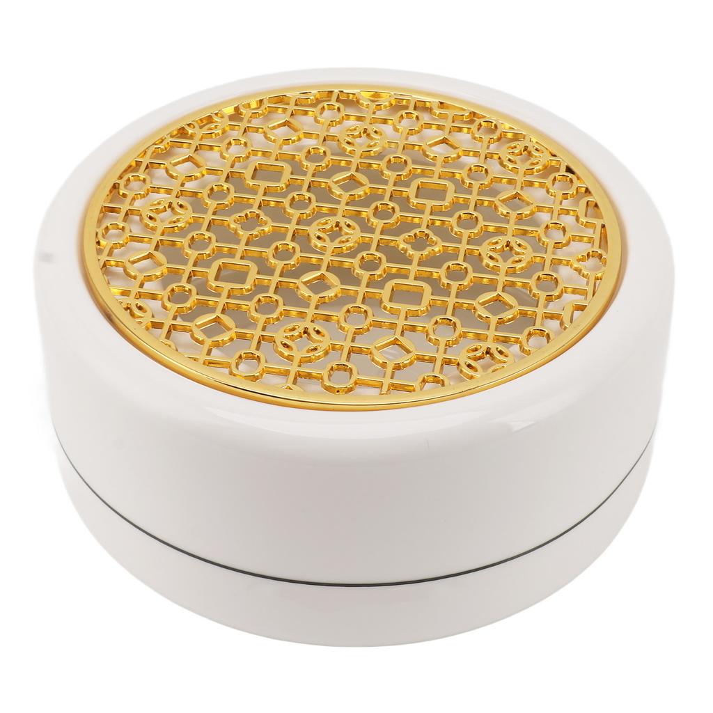 Ceramic Tea Pot Warmer with 11.8cm Gold Gasket Circular Concave Tea Kettle Heating Base for Home Kitchen Countertops