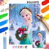 Christmas Princess Oil Painting Hand Painting Art Kit Coloring Painting Handmade Diy Home Decoration Gift