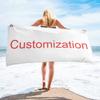 Custom Leopard Print Beach Towel Animal Pattern Quick Dry Microfiber Large Bath Towel For Women Men Summer Beach Pool Party