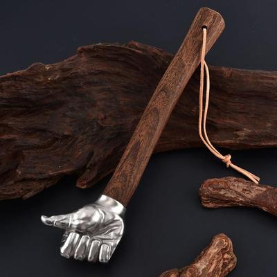Edelstahl Faustförmiger Hammer Holzgriff Für Zuhause Outdoor Camping Nagelhammer Dekoration Ornament Geschenk Fensterbrechwerkzeug