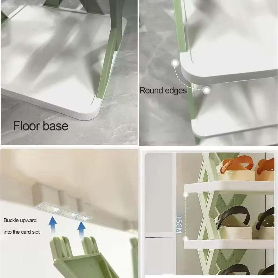 1Pc New Multi-Layer Shoe Rack Household Stackable Shoe Cabinet Space Saving Storage Dormitory Shoes Storage Organizer Doorway